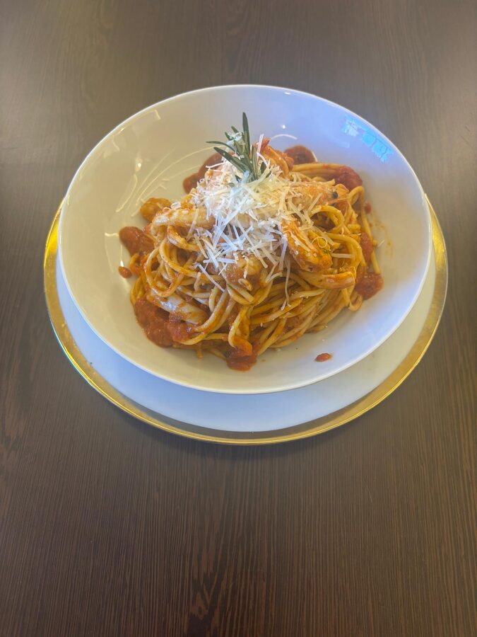 Pâtes arrabiata parmesan